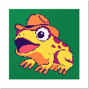 Frog with hat Posters and Art